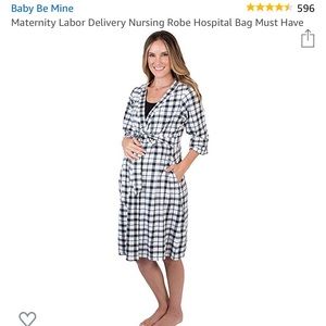Baby Be Mine Maternity and Nursing Robe, Size S/M